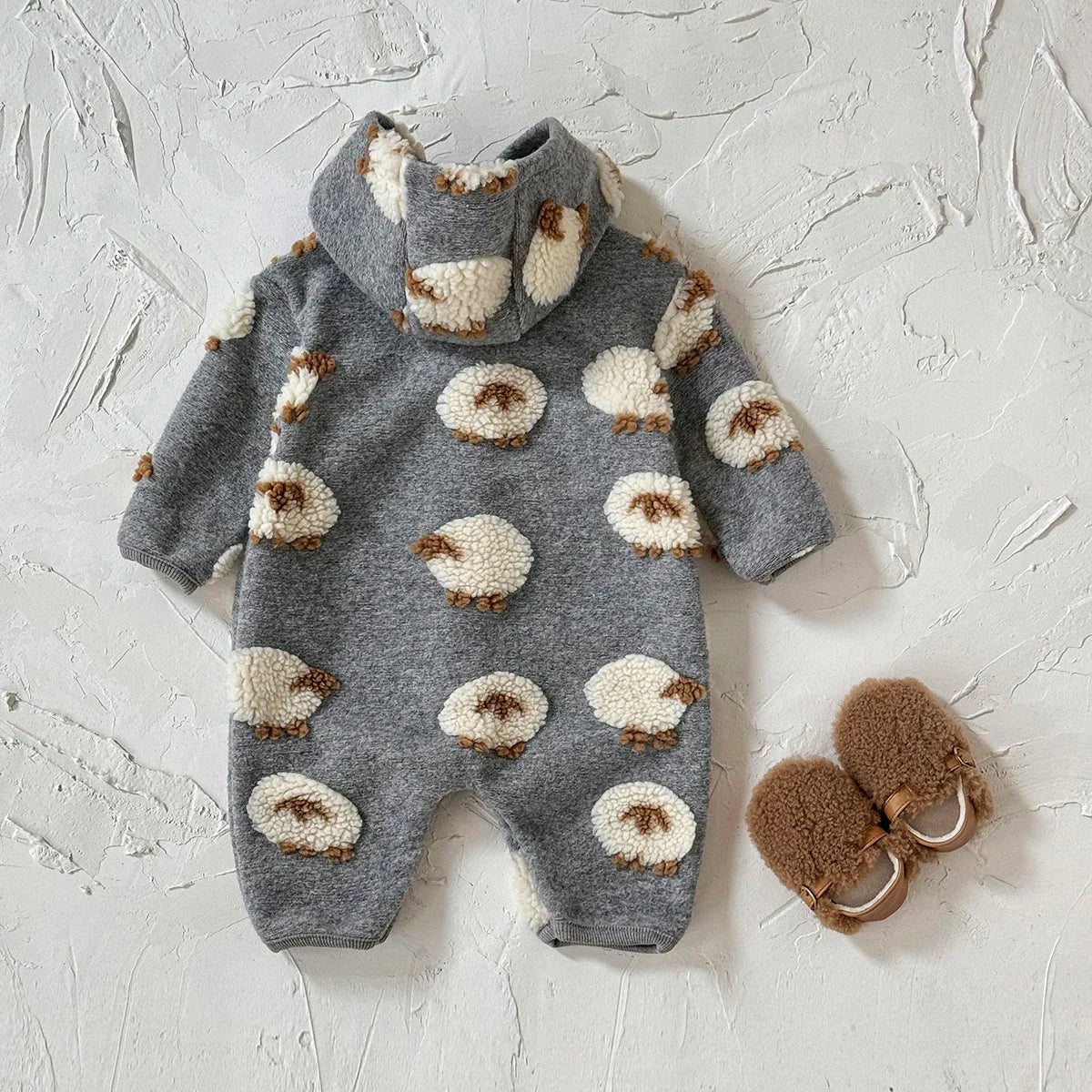 אוברול כותנה דגם כבשים מהמם