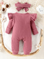 אוברול סריג מתוק לתינוקות דגם שוהם