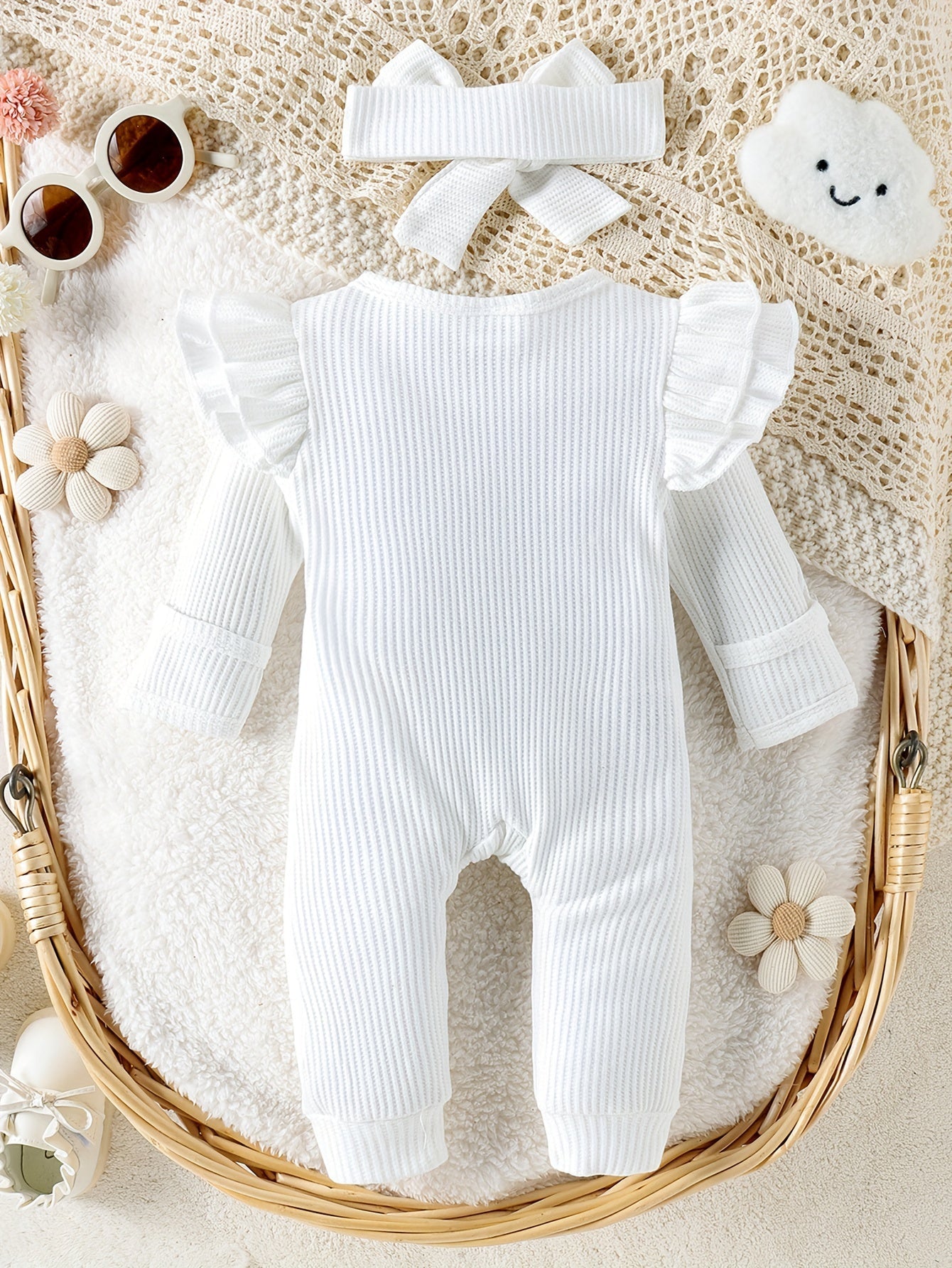 אוברול סריג מתוק לתינוקות דגם שוהם