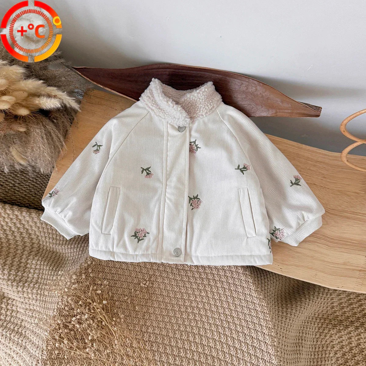 סוודר מקסים בנות דגם פרחים