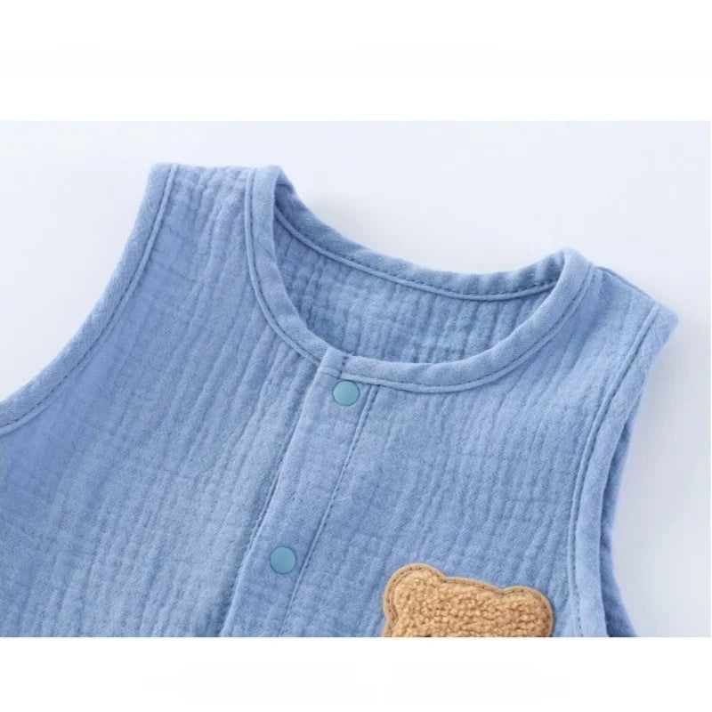 אוברול שרוולים קצרים מכופתר