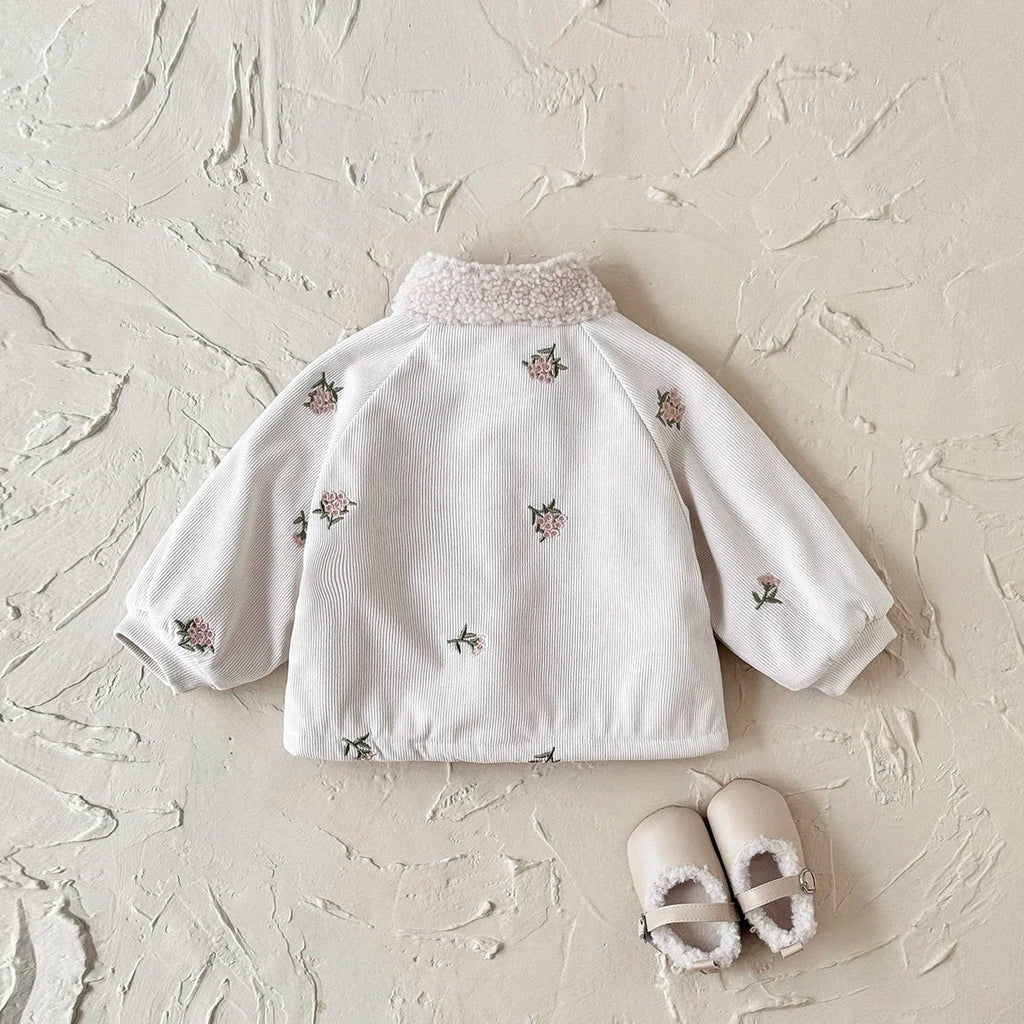 סוודר מקסים בנות דגם פרחים