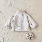 סוודר מקסים בנות דגם פרחים