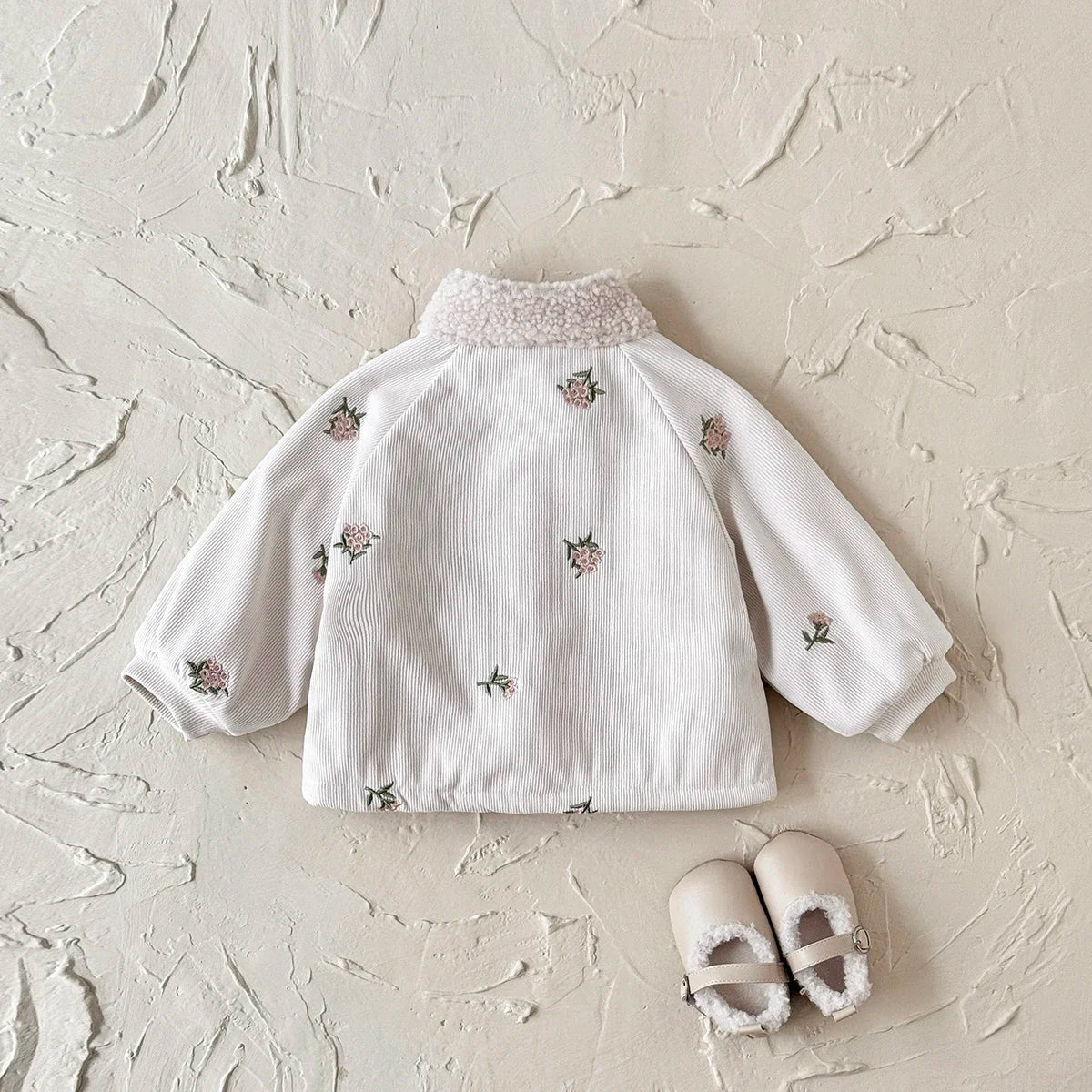 סוודר מקסים בנות דגם פרחים