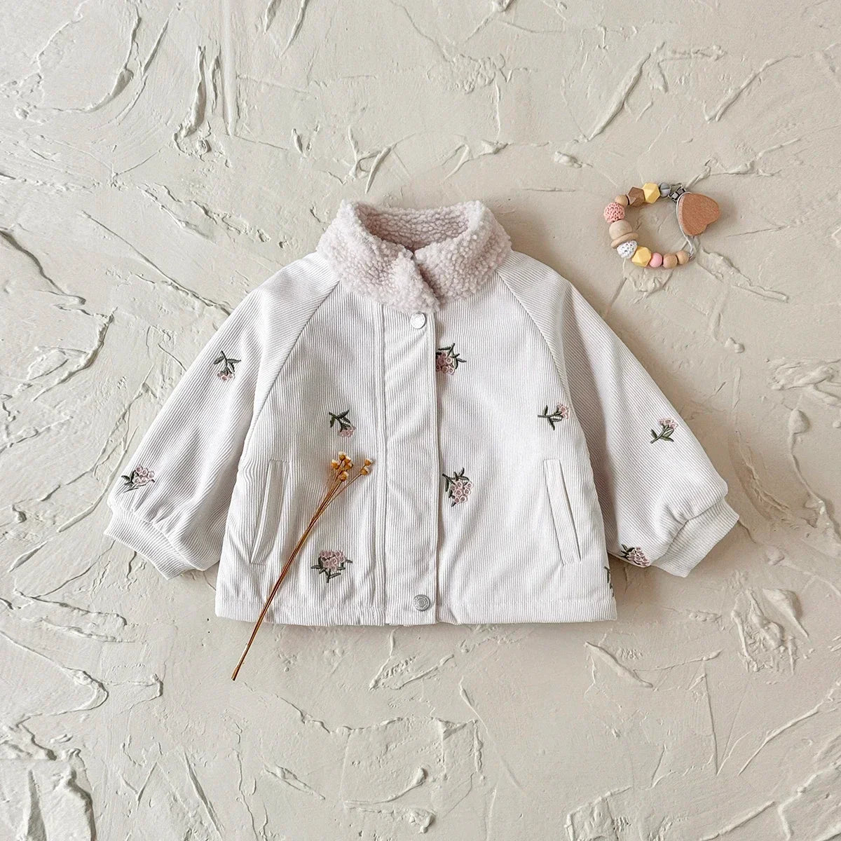 סוודר מקסים בנות דגם פרחים