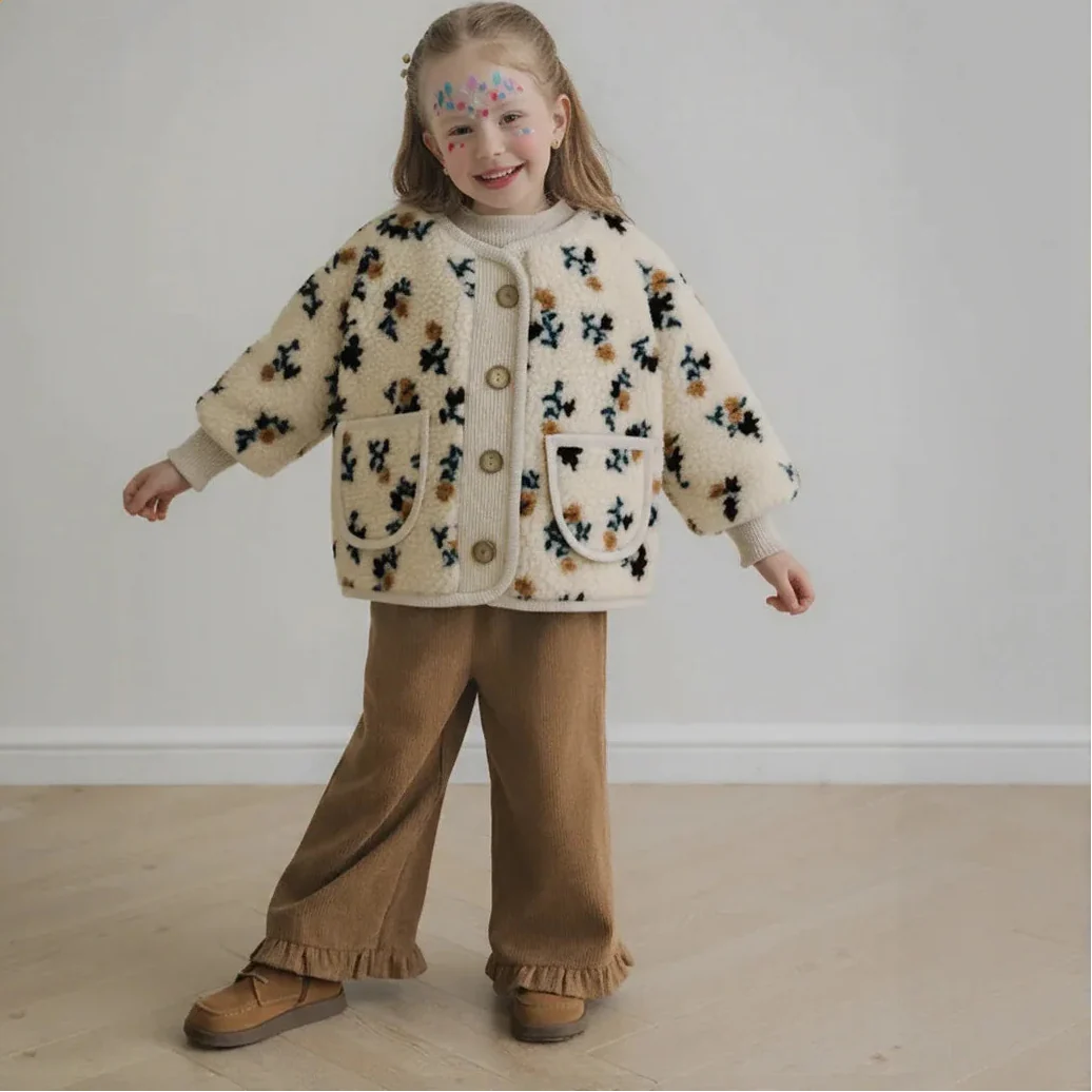 מעיל מכופתר פרחים