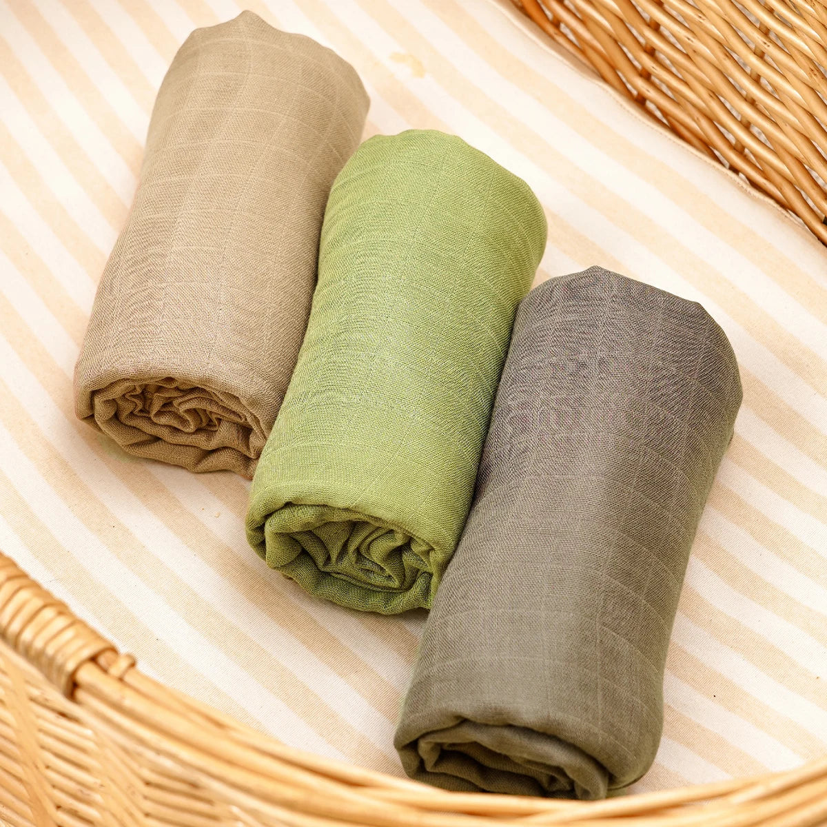 סט 3 שמיכות כותנה קלאסיות