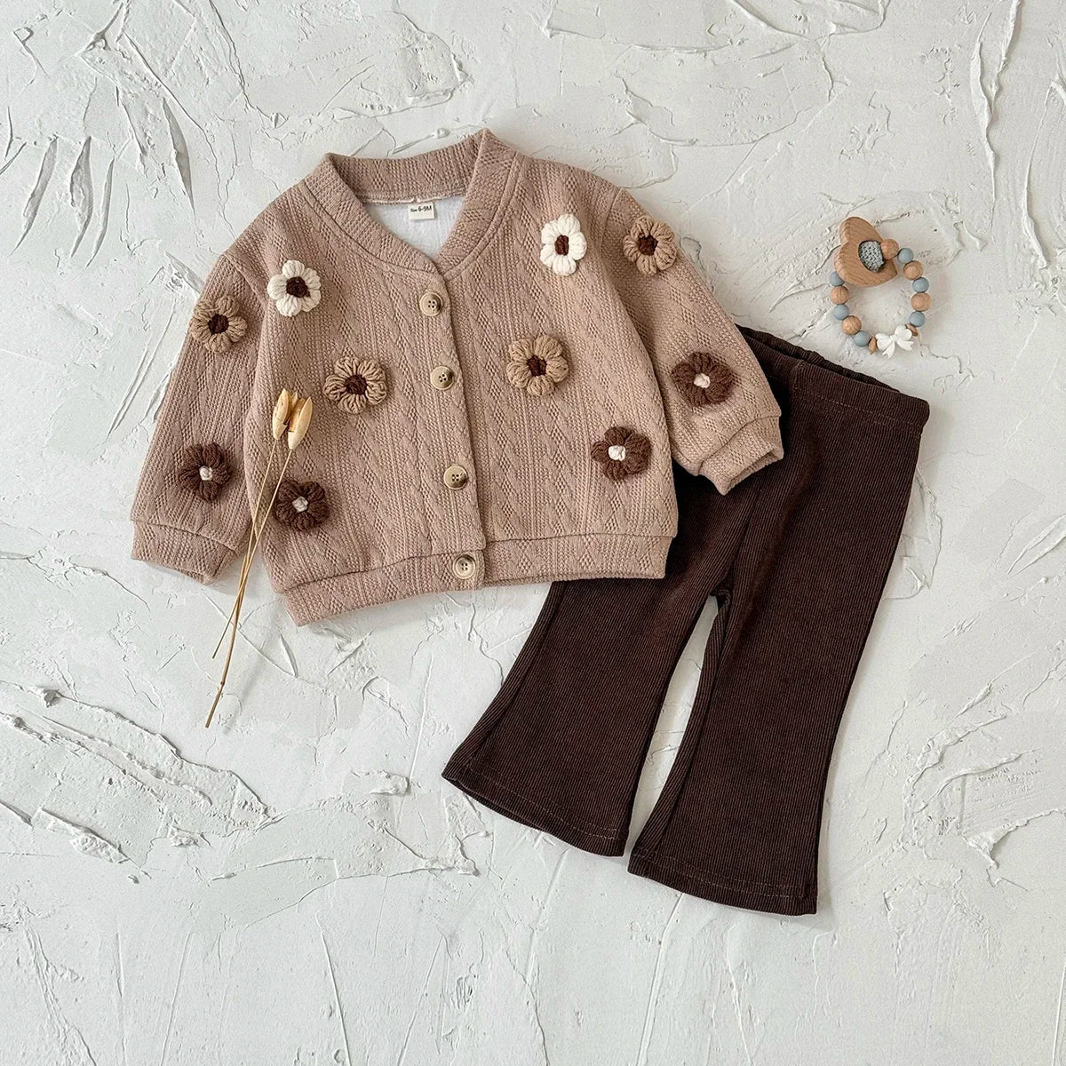 סט דגם פרחים