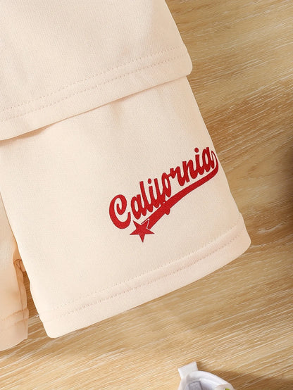 סט בגדי תינוקות דגם Cartoon – חולצה ארוכה + מכנס תואם עם כפתורים