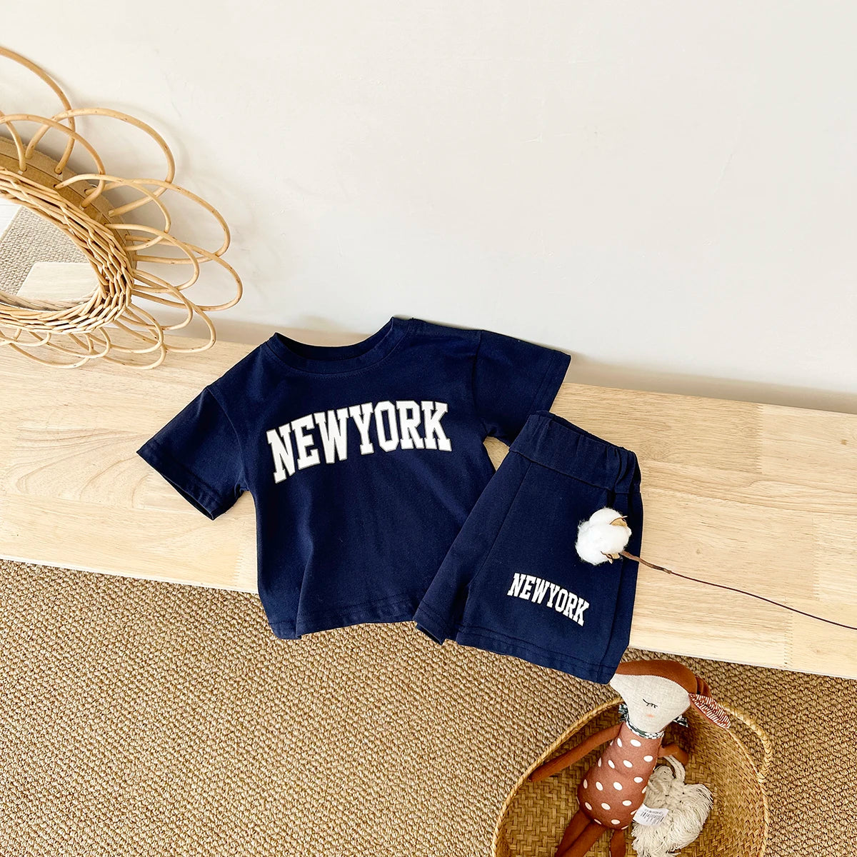 סט קיץ ניו־יורק לתינוקות – לוק ספורטיבי מתוק