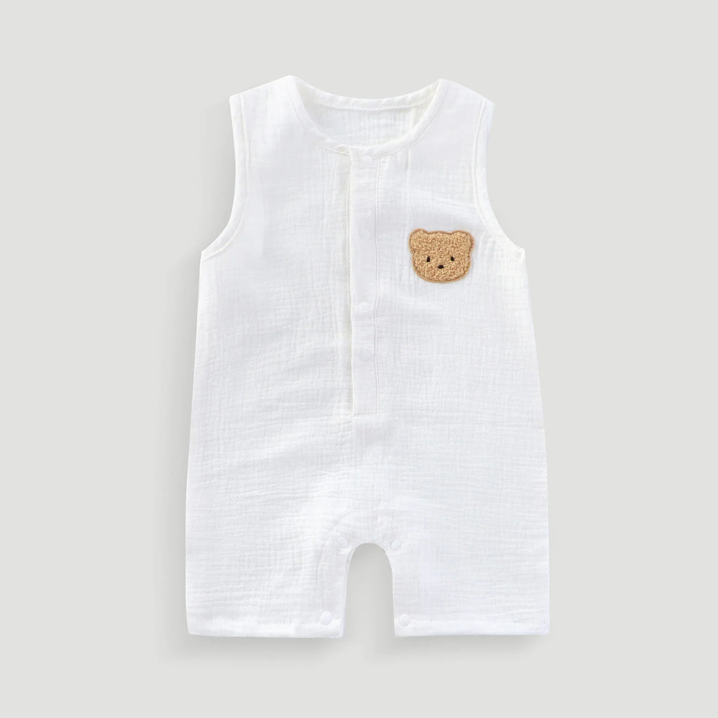 אוברול שרוולים קצרים מכופתר