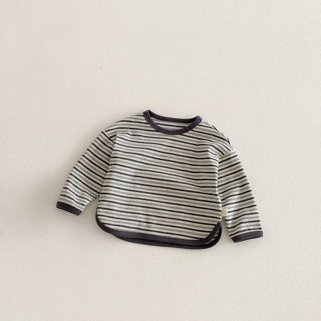 חולצה ארוכה קלאסית פסים