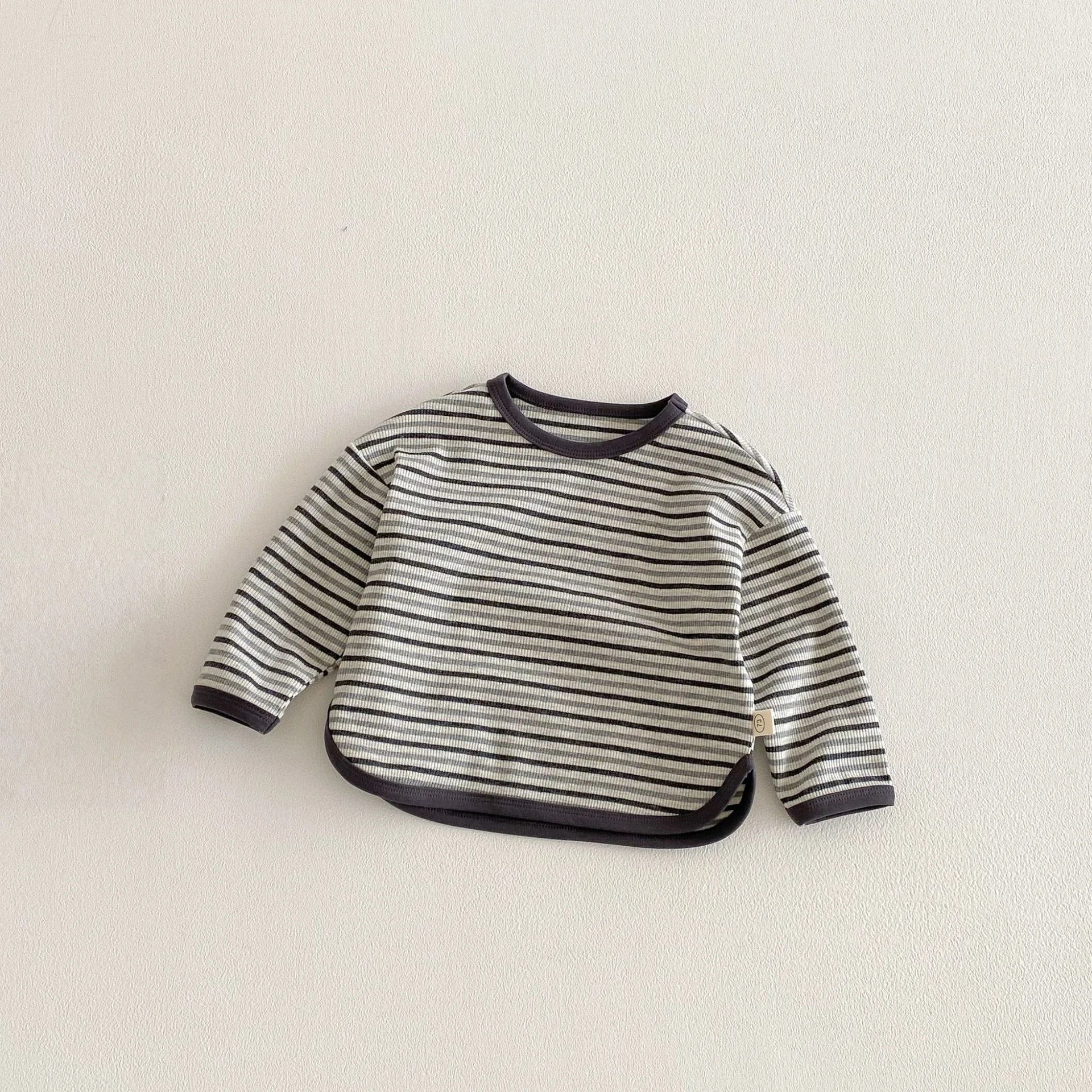 חולצה ארוכה קלאסית פסים