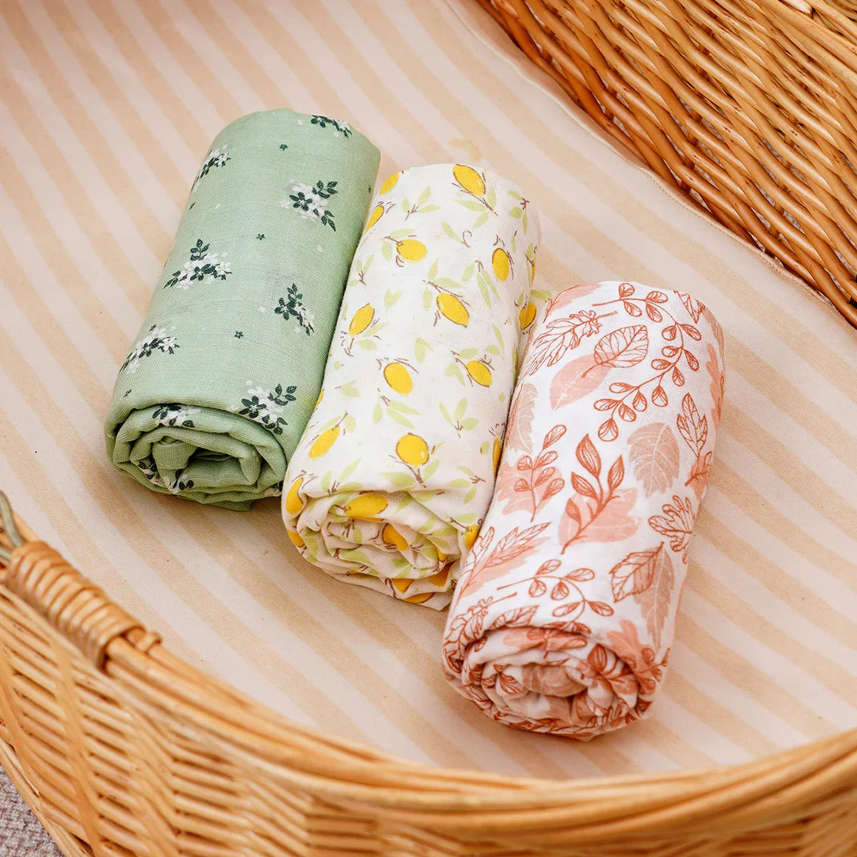 סט 3 שמיכות כותנה קלאסיות