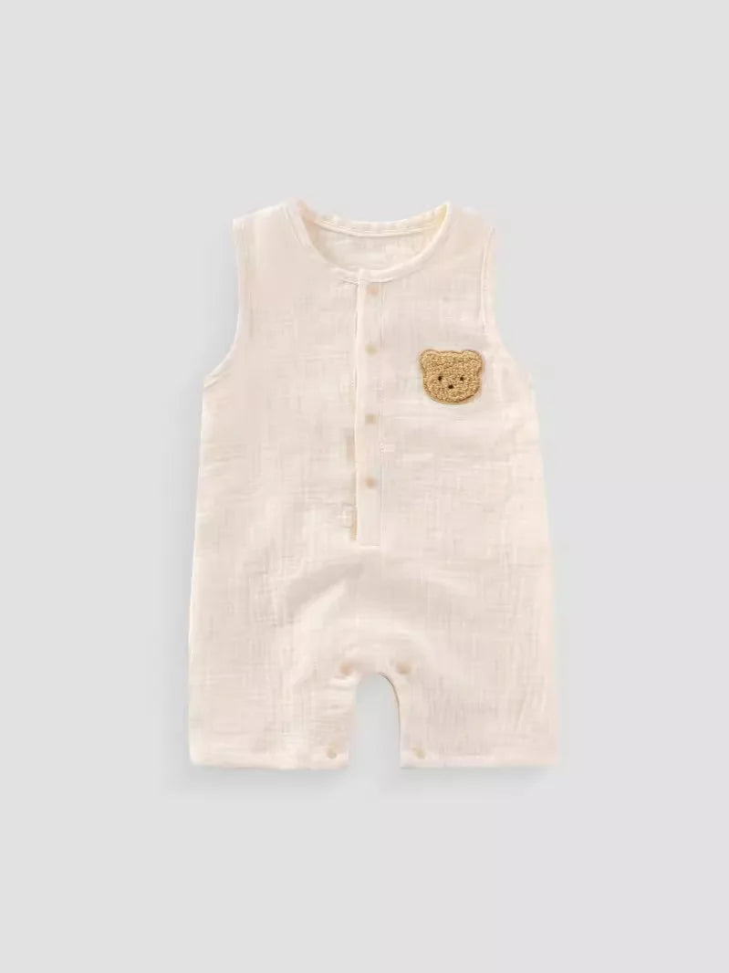 אוברול שרוולים קצרים מכופתר