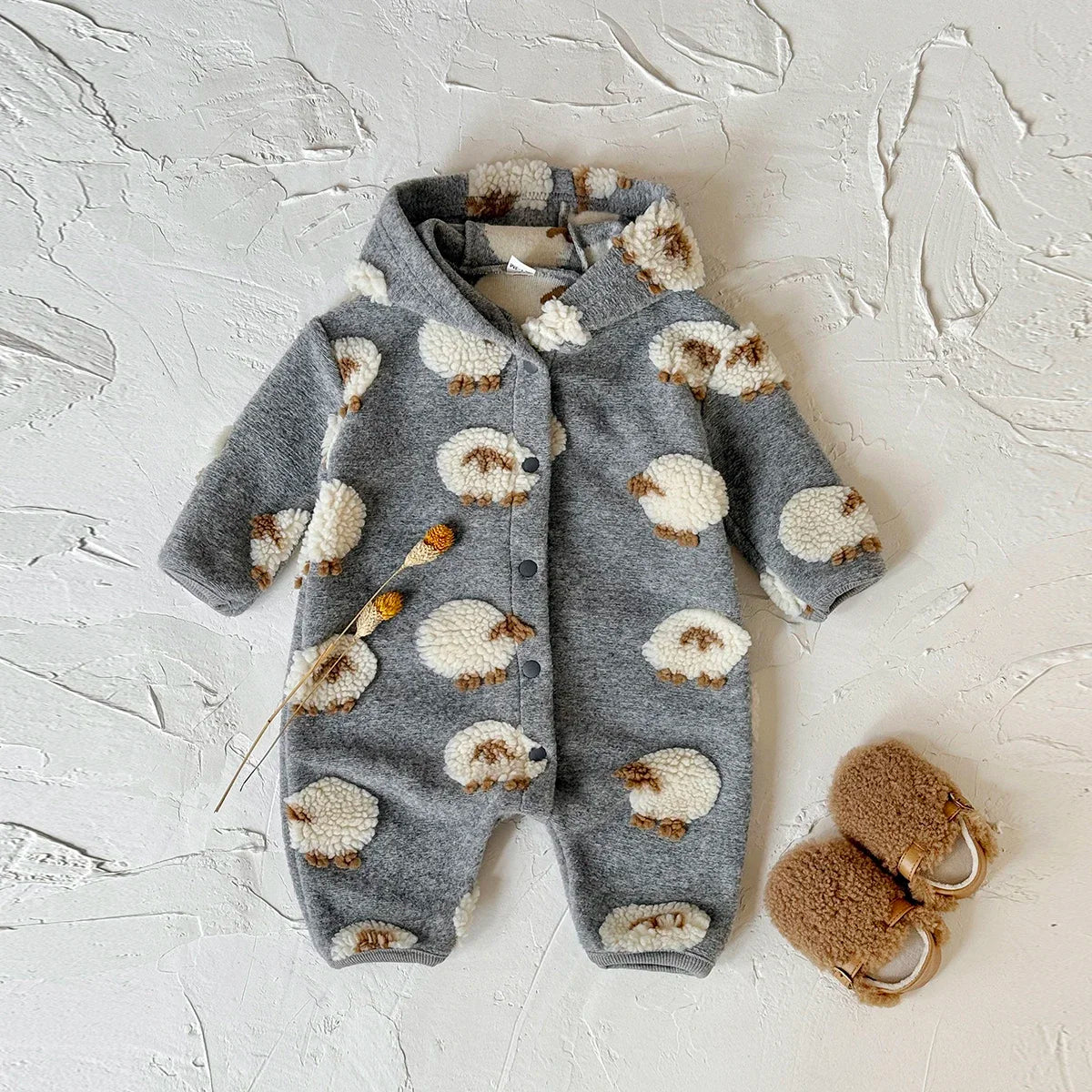 אוברול כותנה דגם כבשים מהמם