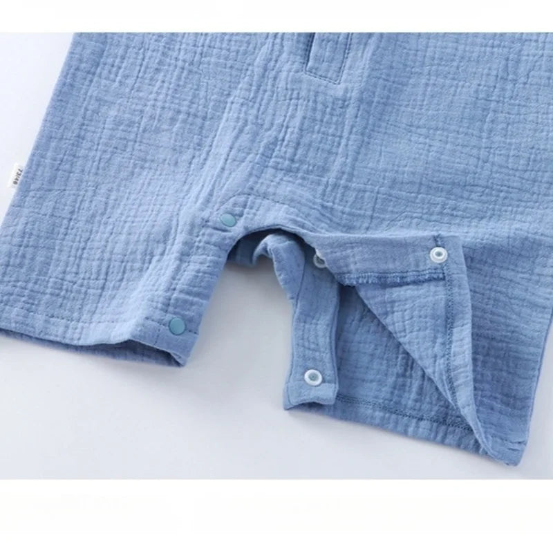 אוברול שרוולים קצרים מכופתר