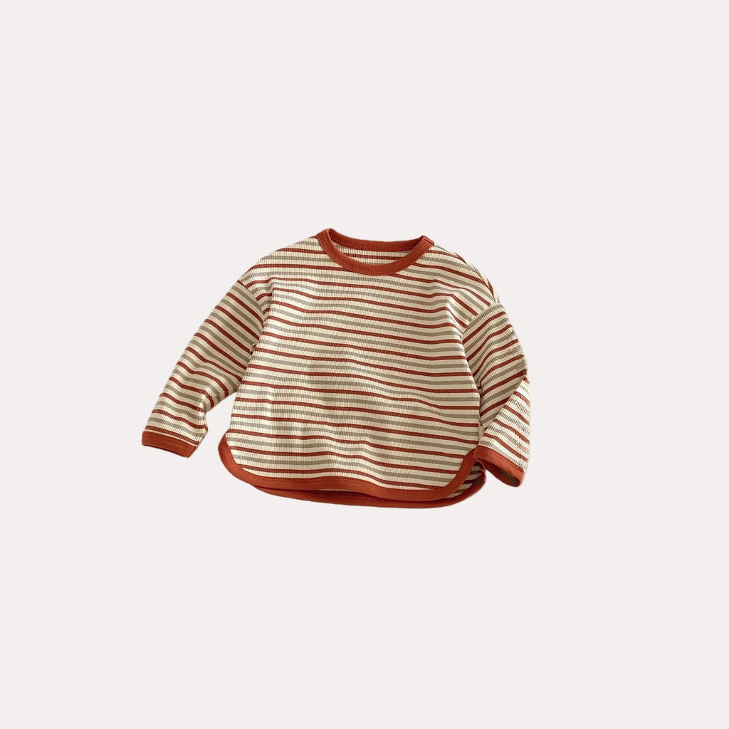 חולצה ארוכה קלאסית פסים