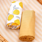 סט 3 שמיכות כותנה קלאסיות