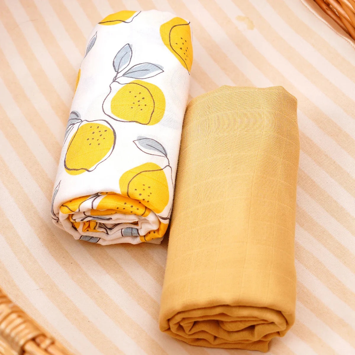 סט 3 שמיכות כותנה קלאסיות