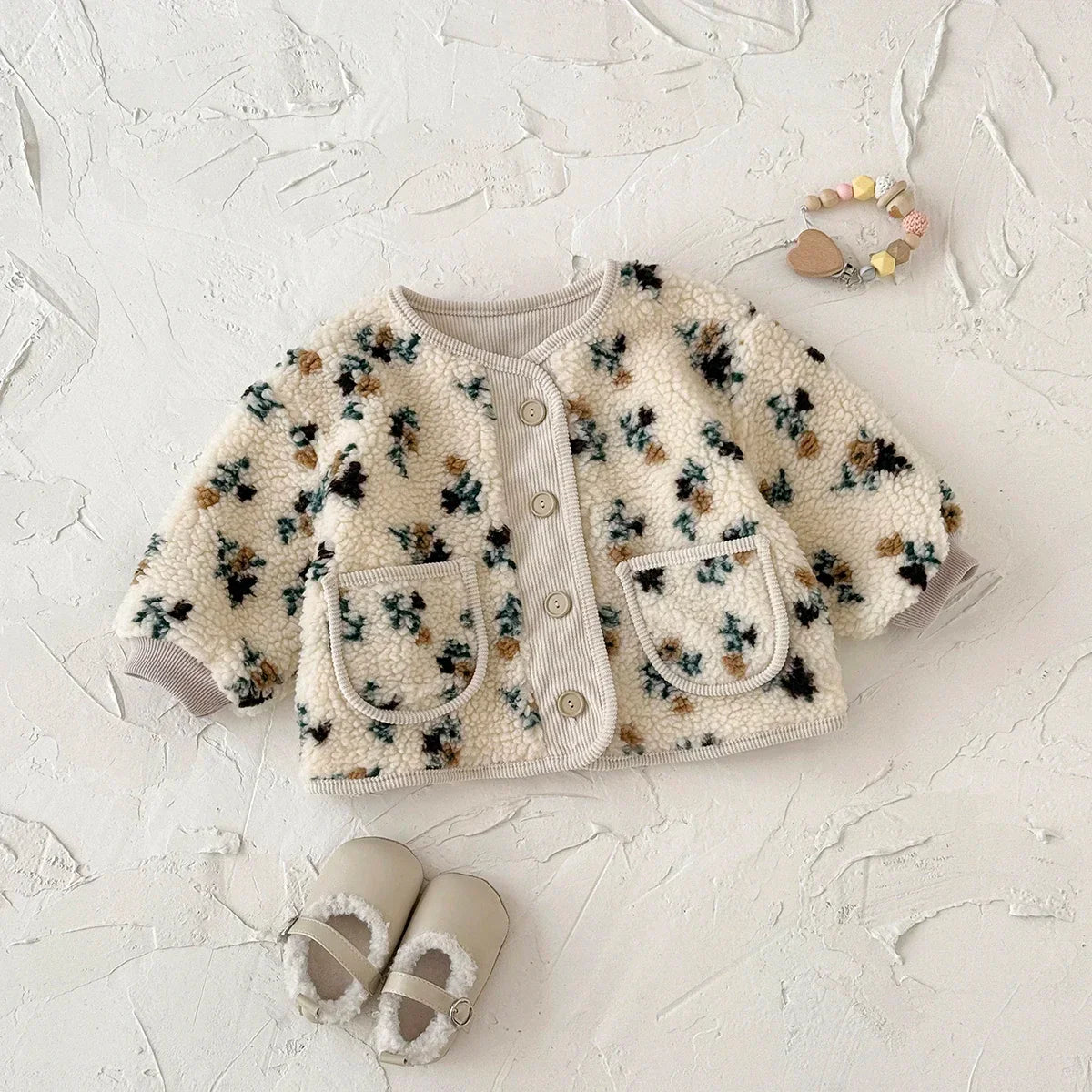 מעיל מכופתר פרחים