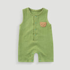 אוברול שרוולים קצרים מכופתר