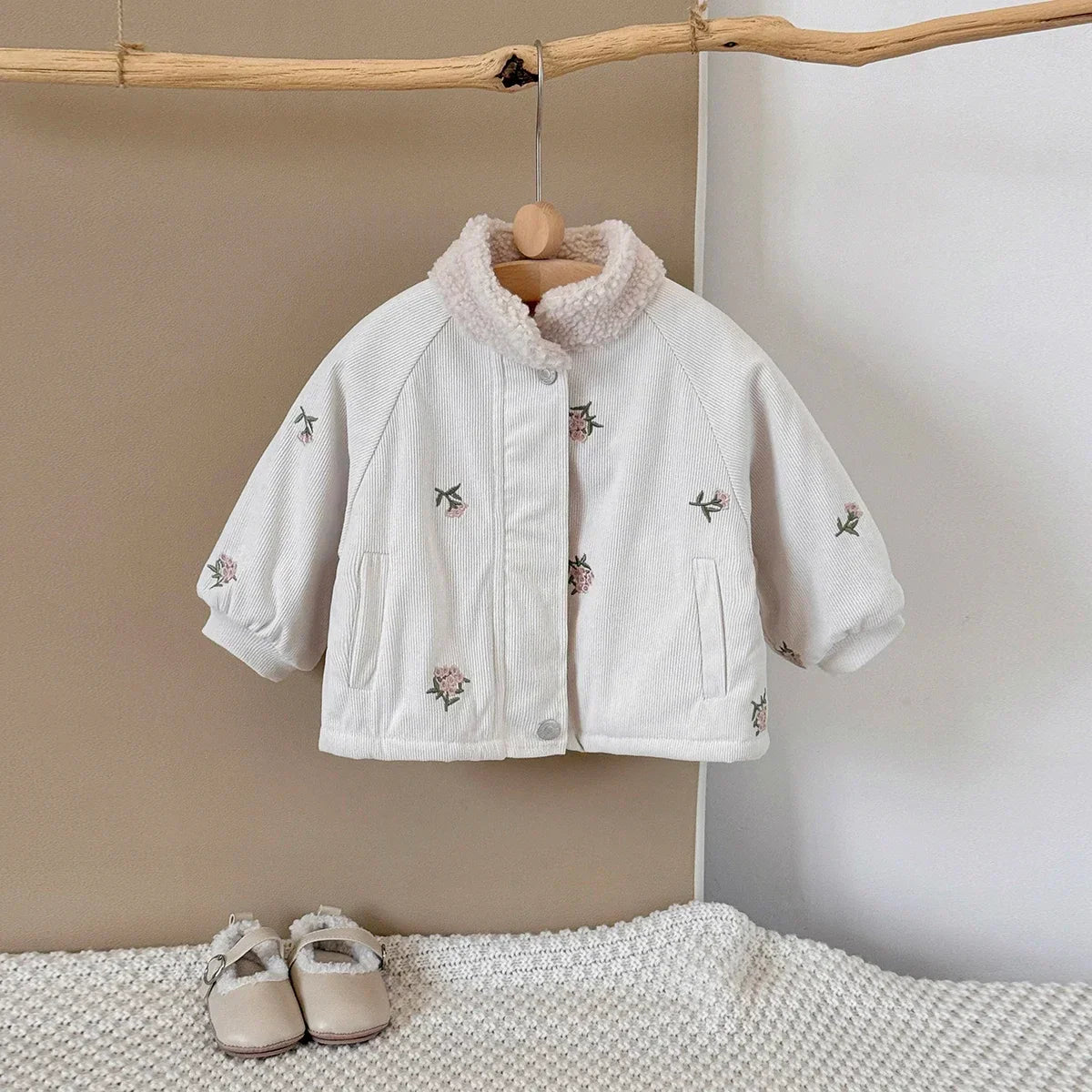 סוודר מקסים בנות דגם פרחים