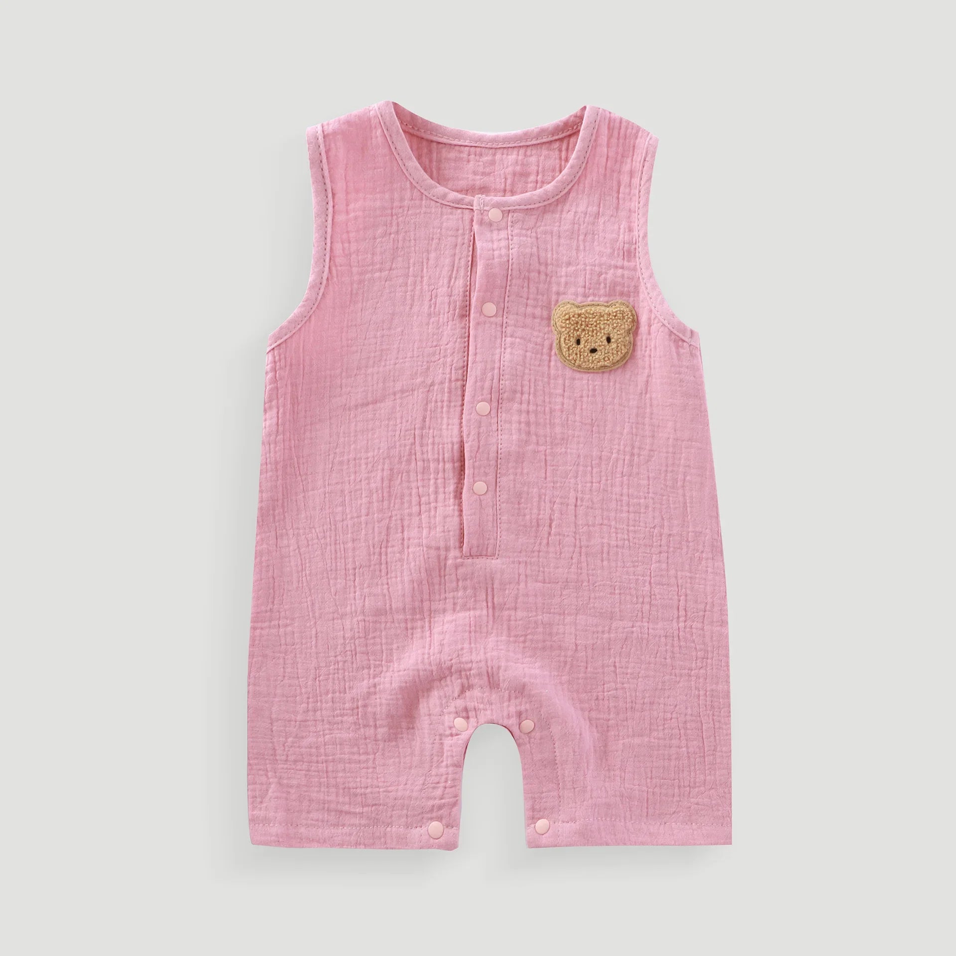 אוברול שרוולים קצרים מכופתר