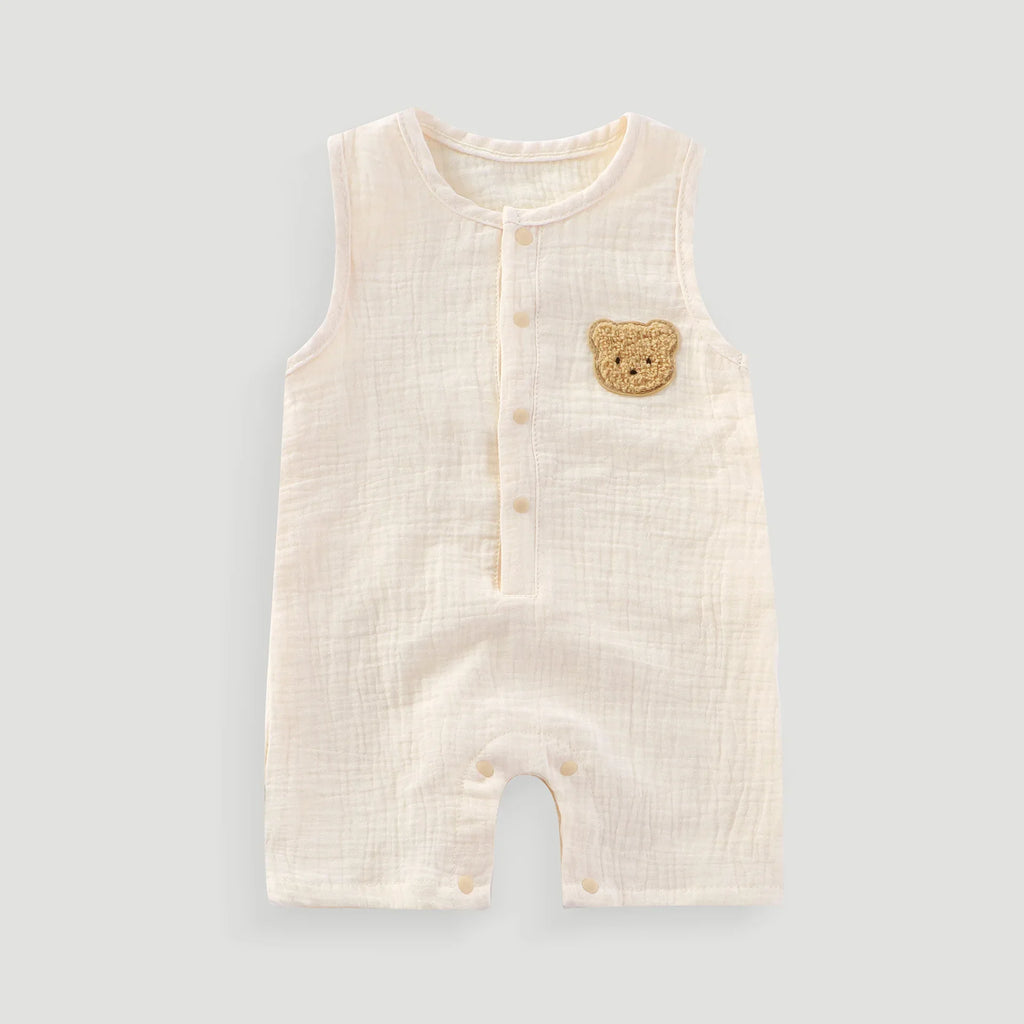 אוברול שרוולים קצרים מכופתר