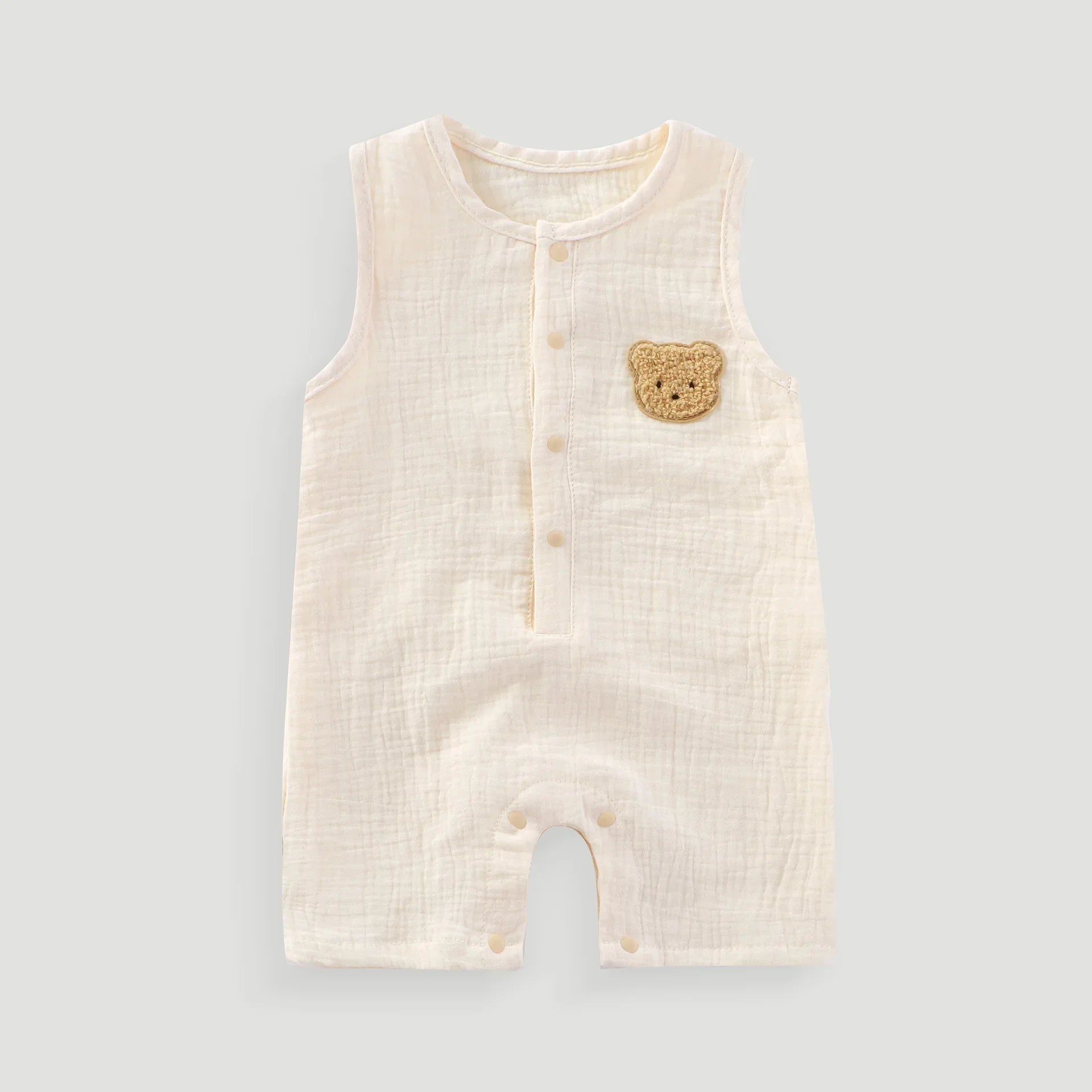 אוברול שרוולים קצרים מכופתר