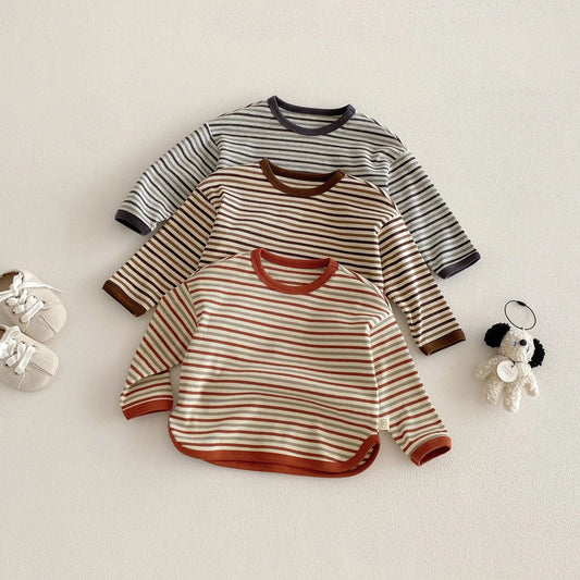 חולצה ארוכה קלאסית פסים