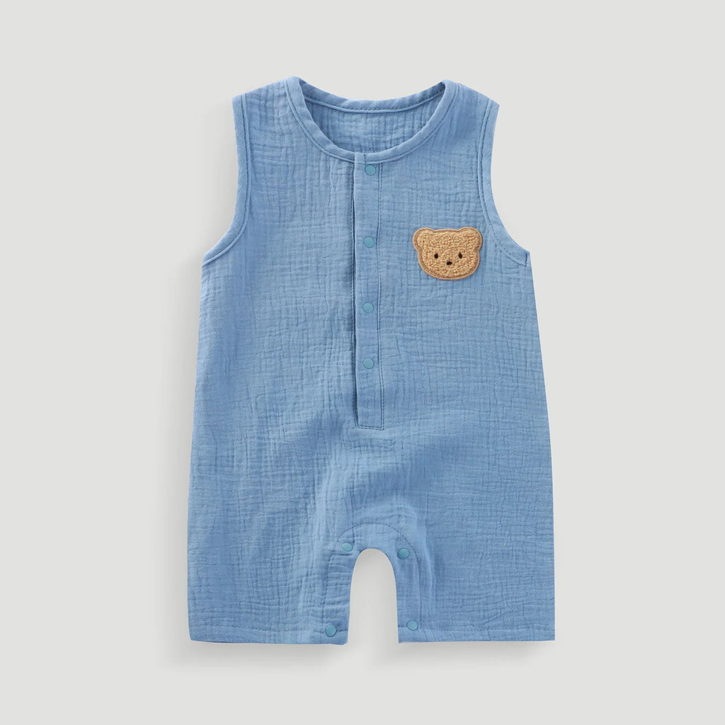 אוברול שרוולים קצרים מכופתר