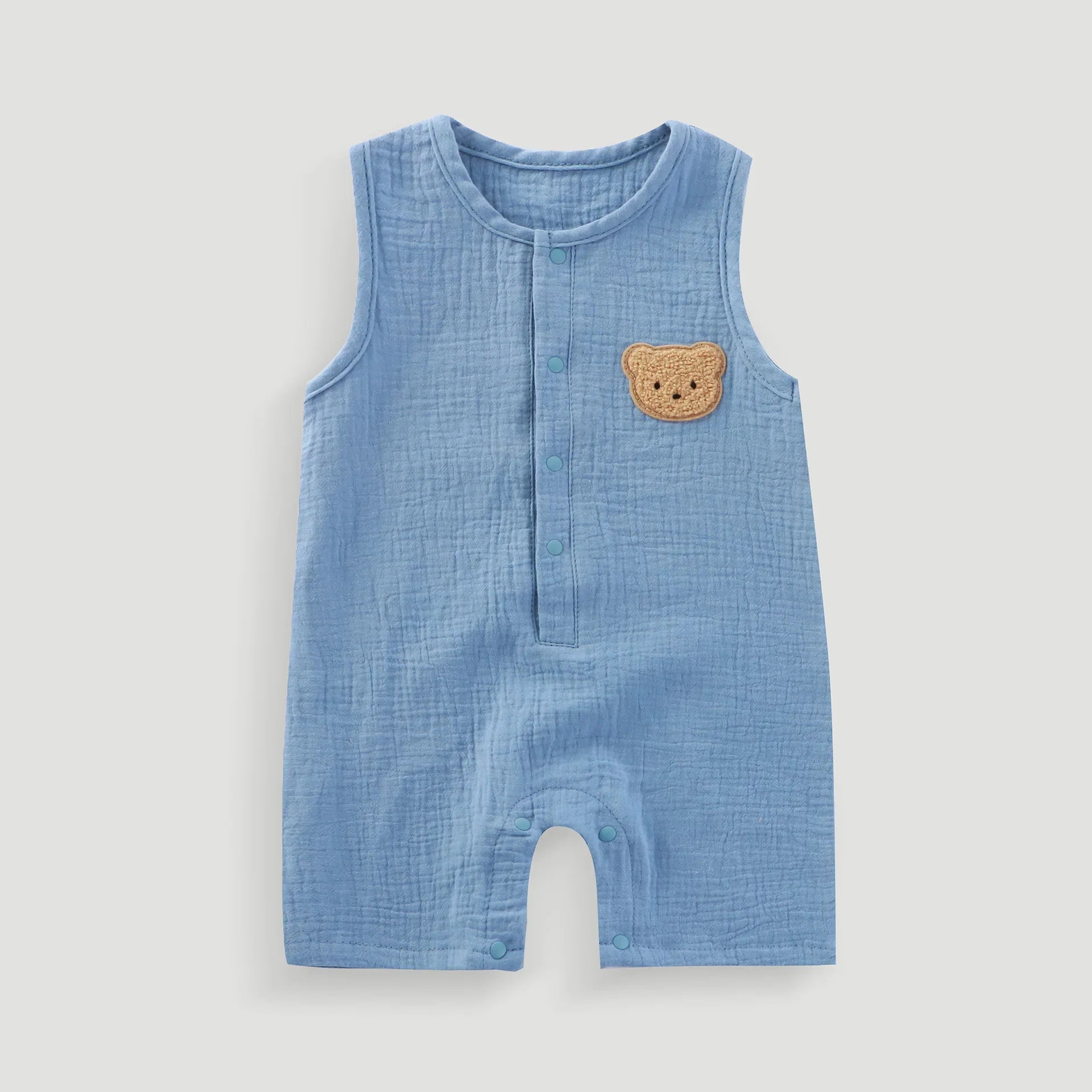 אוברול שרוולים קצרים מכופתר